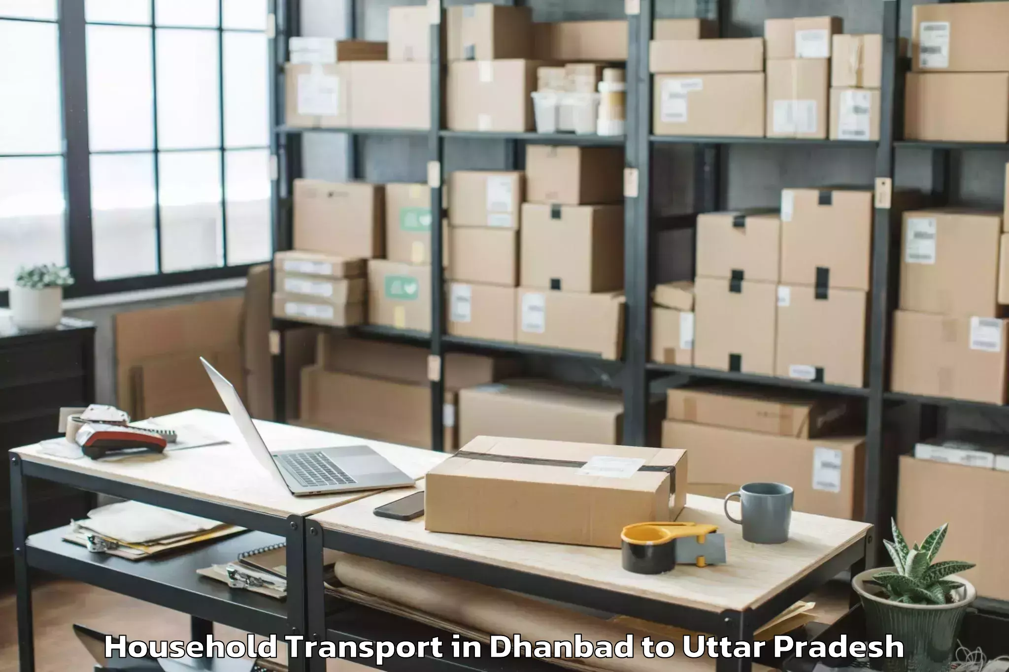 Dhanbad to Maudaha Household Transport Booking